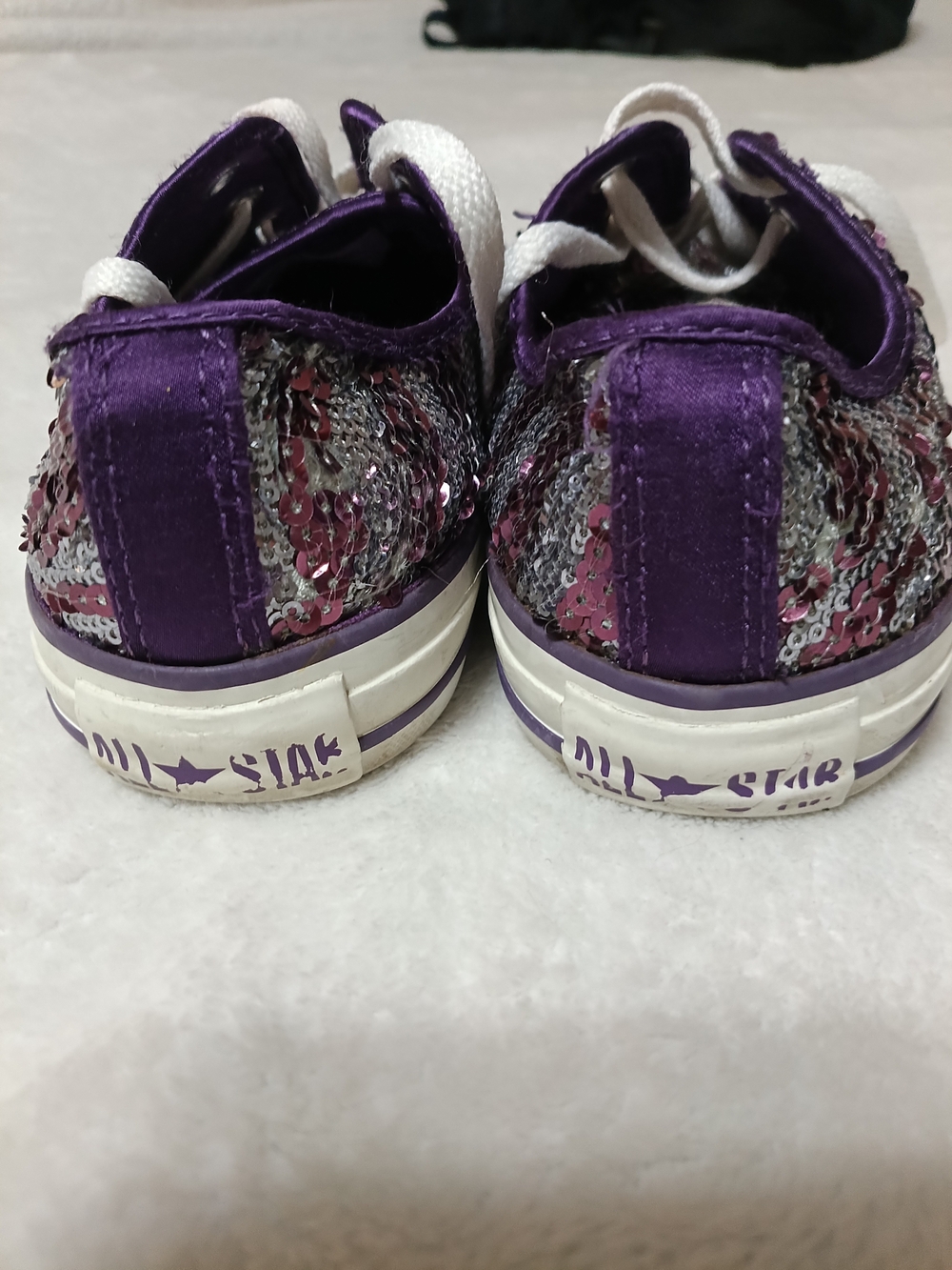Purple Multi-Color Low-Top Canvas Sneakers - Picture 3 of 4
